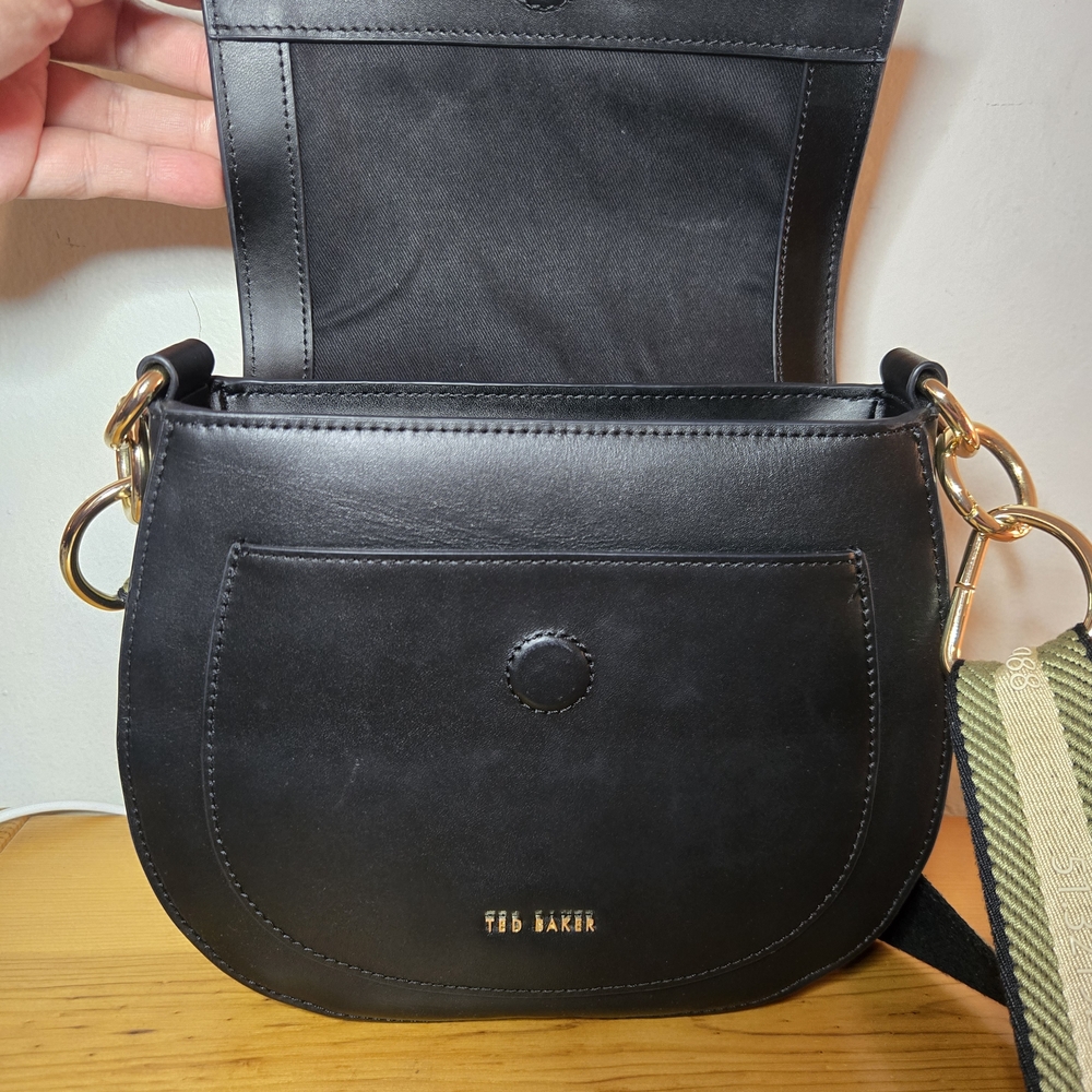 Ted Baker London Black Crossbody Bag with Gold Accents - Picture 3 of 4
